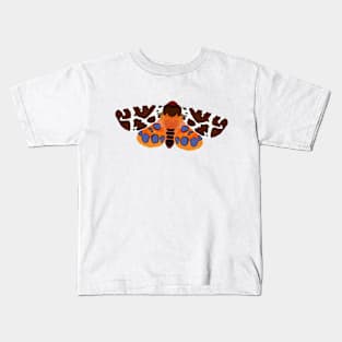 Cow Print Moth Kids T-Shirt